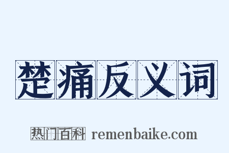 楚痛反义词是什么意思的图片